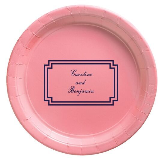 Your Text in Double Frame Paper Plates